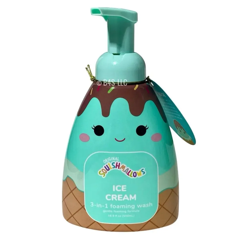 Squishmallows 3-in-1 Foaming Body Wash Ice Cream Scent 16.9oz Kids